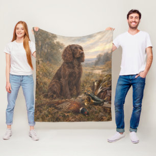 Cobertor De Velo Arte de Caça com Wachtelhund, Spaniel Alemão