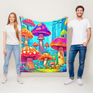 Cobertor De Velo Arte de Cartoon Giant Mushroom