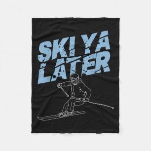 Cobertor De Velo Arte De Esqui Única Para Homens Crianças Skier Mou