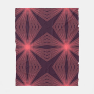 Cobertor De Velo Arte de flores geométrica do estilo retrô clássico