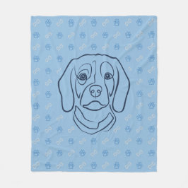 Cobertor De Velo Arte de Linha Beagle, Elegância com Atitude