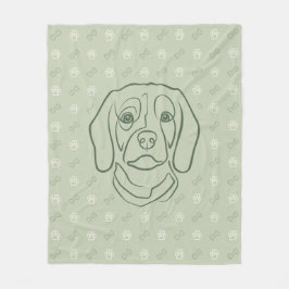 Cobertor De Velo Arte de Linha Beagle, Elegância com Atitude
