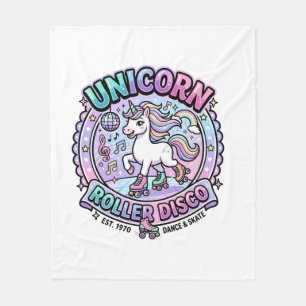 Cobertor De Velo Arte de Marketplace Pronta para POD Unicorn Roller