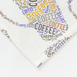 Cobertor De Velo Arte de Palavras de Café Mug