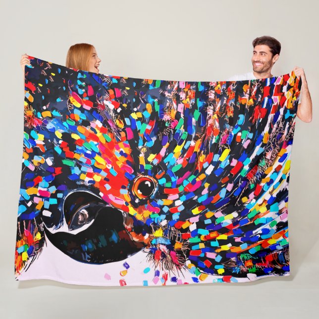 Cobertor De Velo Arte de Parede Tropical de Aves Vibrante em Expres (In Situ)