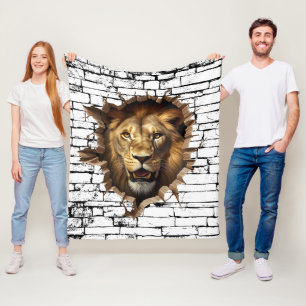 Cobertor De Velo Arte de Quebra de Parede 3D - Safari Realista