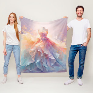 Cobertor De Velo Arte de Vestido Couture Pastel Sonhador