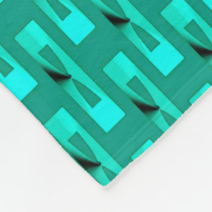 Cobertor De Velo Arte Deco Geométrica Metálica - Pavão e Teal