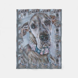Cobertor De Velo Arte do cão do desenho do cão de great dane