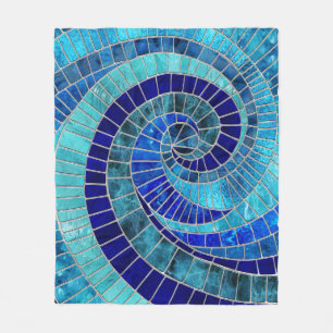 Cobertor De Velo Arte do mosaico da Onda Oceânica
