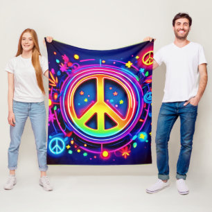 Cobertor De Velo Arte do Símbolo de Paz Arco-Íris