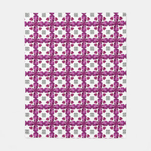 Cobertor De Velo Arte em Diamante Turmalina Rosa, Rosa