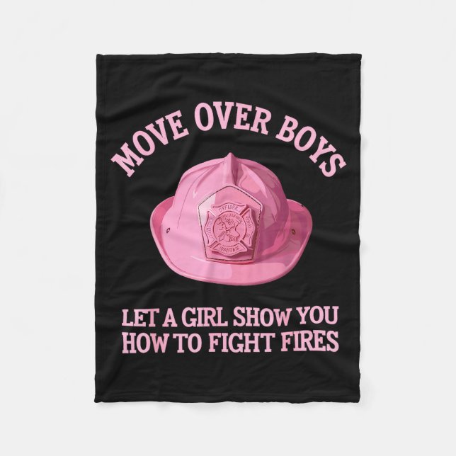 Cobertor De Velo Arte engraçada de bombeiro para mulheres meninas b (Frente)