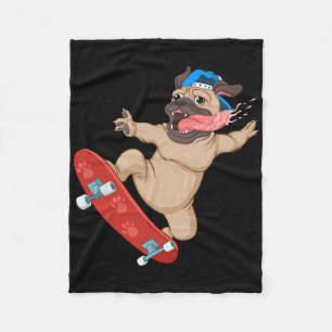 Cobertor De Velo Arte engraçada de skate para meninos e homens que