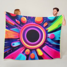 Arte Espacial Abstrata Vórtice Neon