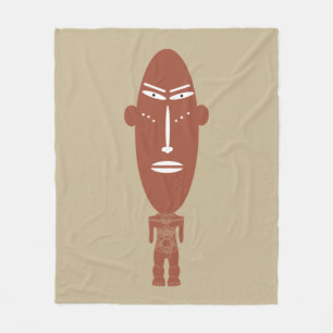 Cobertor De Velo Arte facial tribal africana moderna contemporânea