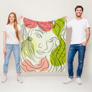 Cobertor De Velo Arte Feminino Latino Formas Florais