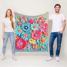 Arte Floral em Papel Colorido