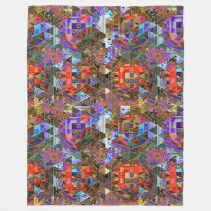 Cobertor De Velo Arte folclórica abstrato portuguesa