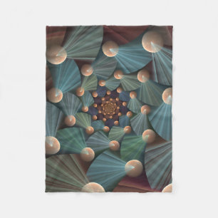 Cobertor De Velo Arte Fractal abstrato com Azul De Chapa Marrom Pro