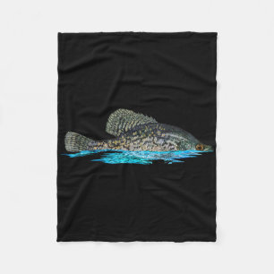 Cobertor De Velo Arte Gráfica de Pesca de Peixe Crappie Fãs de Peix