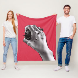 Cobertor De Velo Arte Horror Esfaqueada Punho Gótico