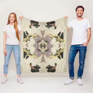 Cobertor De Velo Arte Japonesa Vintage Duas Mulheres