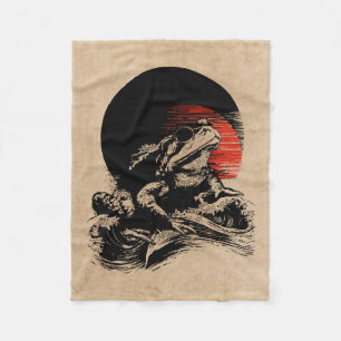 Cobertor De Velo Arte legal Toad Wabi Sabi Sapo Vintage Japonês