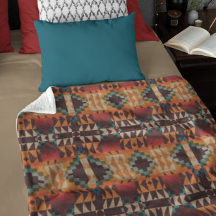 Cobertor De Velo Arte Mesquita Vermelha Única Azul Azul Laranja Az