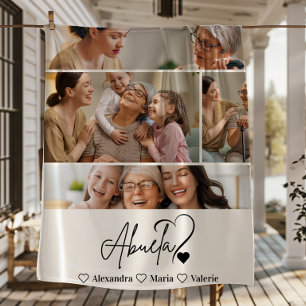 Cobertor De Velo Arte Minimalista de Linha com 4 Fotos Personalizad