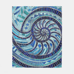 Cobertor De Velo Arte mosaica Nautilus Shell