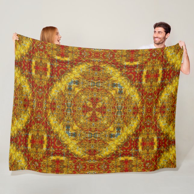 Cobertor De Velo Arte nativa da mandala da areia do espírito de Sun (In Situ)