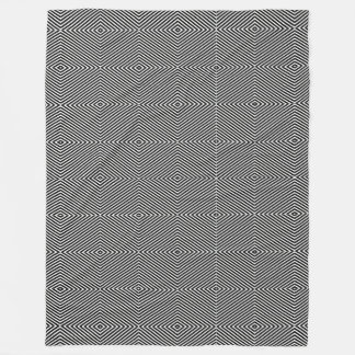 Cobertor De Velo Arte Negra e Branca - Faixa de Diamante Geométrica