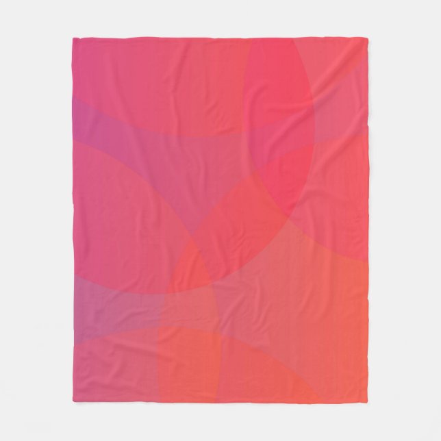 Cobertor De Velo Arte rosa, laranja, moderna, simples, legal, moder (Frente)