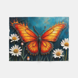 Cobertor De Velo Arte sobre asas monarcas brilhantes e ferozes