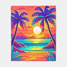 Arte solar tropical vibrante