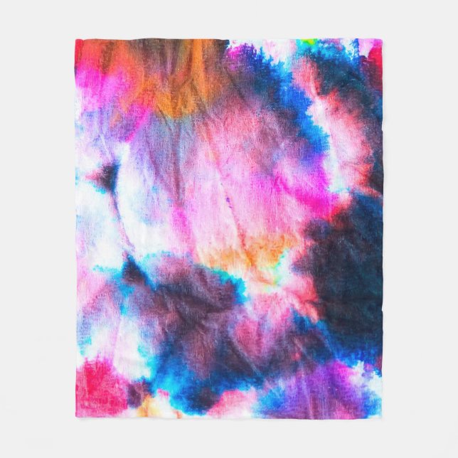 Cobertor De Velo Arte suja. Vermelho brilhante, lilás, rosa, cores  (Frente)