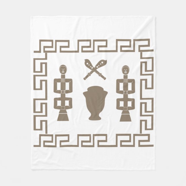 Cobertor De Velo Arte tribal abstrato africana (Frente)