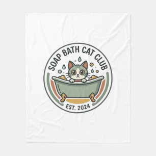 Cobertor De Velo Arte Vetorial de Gato de Banho de Sabão POD - Club