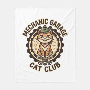 Cobertor De Velo Arte Vetorial de Gato de Garagem Mecânica - Gara M