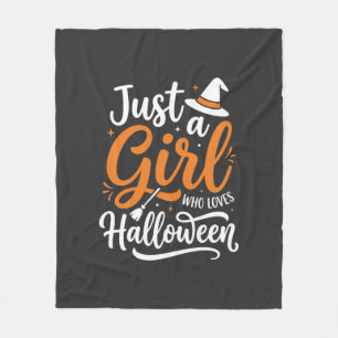 Cobertor De Velo Arte Vetorial de Halloween Só Uma Garota