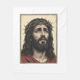 Cobertor De Velo Arte Vetorial de Retrato Religioso da Coroa de Esp