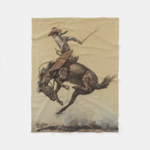 Cobertor De Velo Arte Western “Cavalo Empinando” por Will James