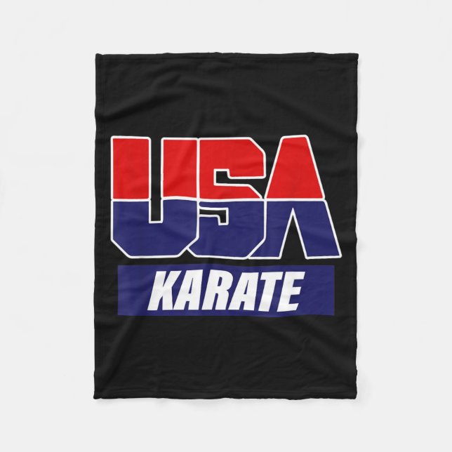 Cobertor De Velo Artes Marciais de Karatê 2021 EUA Equipe (Frente)