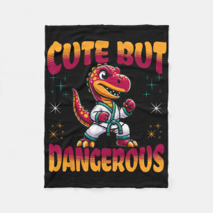 Cobertor De Velo Artes Marciais Engraçadas Karate Taekwondo Dinossa