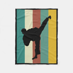 Cobertor De Velo Artes marciais Kickboxing Karate Taekwondo Retro D