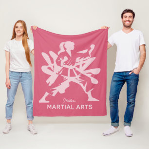 Cobertor De Velo Artes Marciais Nome Personalizado, Texto e Cor