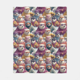 Cobertor De Velo Artic Polar Bears Ski Club