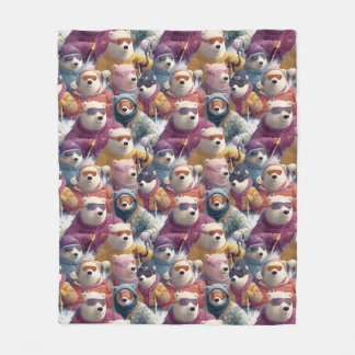 Cobertor De Velo Artic Polar Bears Ski Club