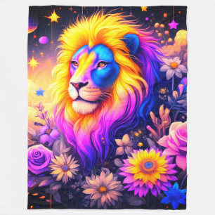 Cobertor De Velo Artsy Lion